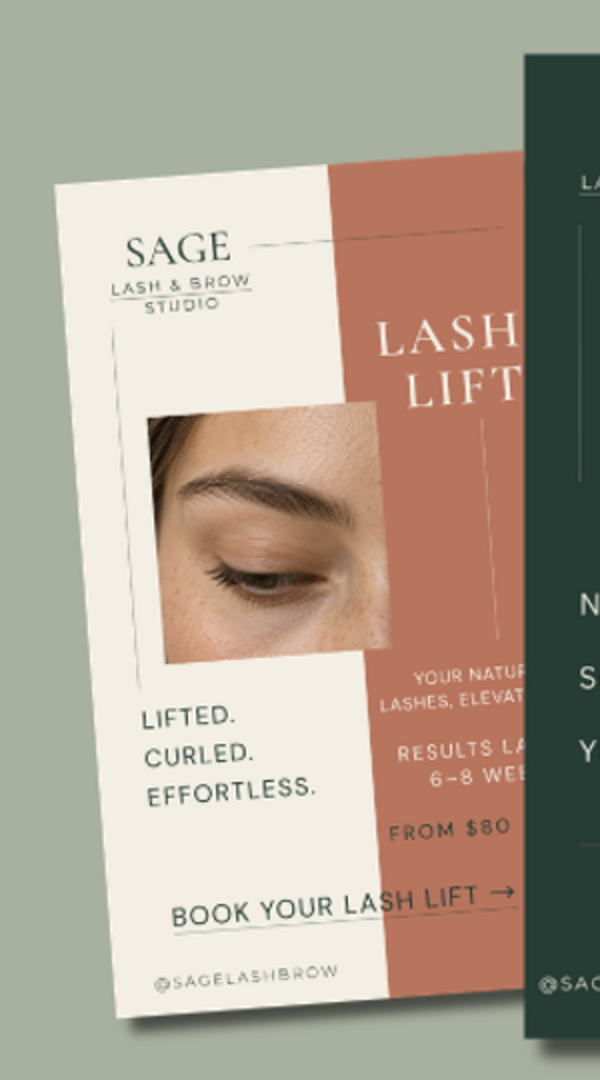 SAGE lash lift Story template